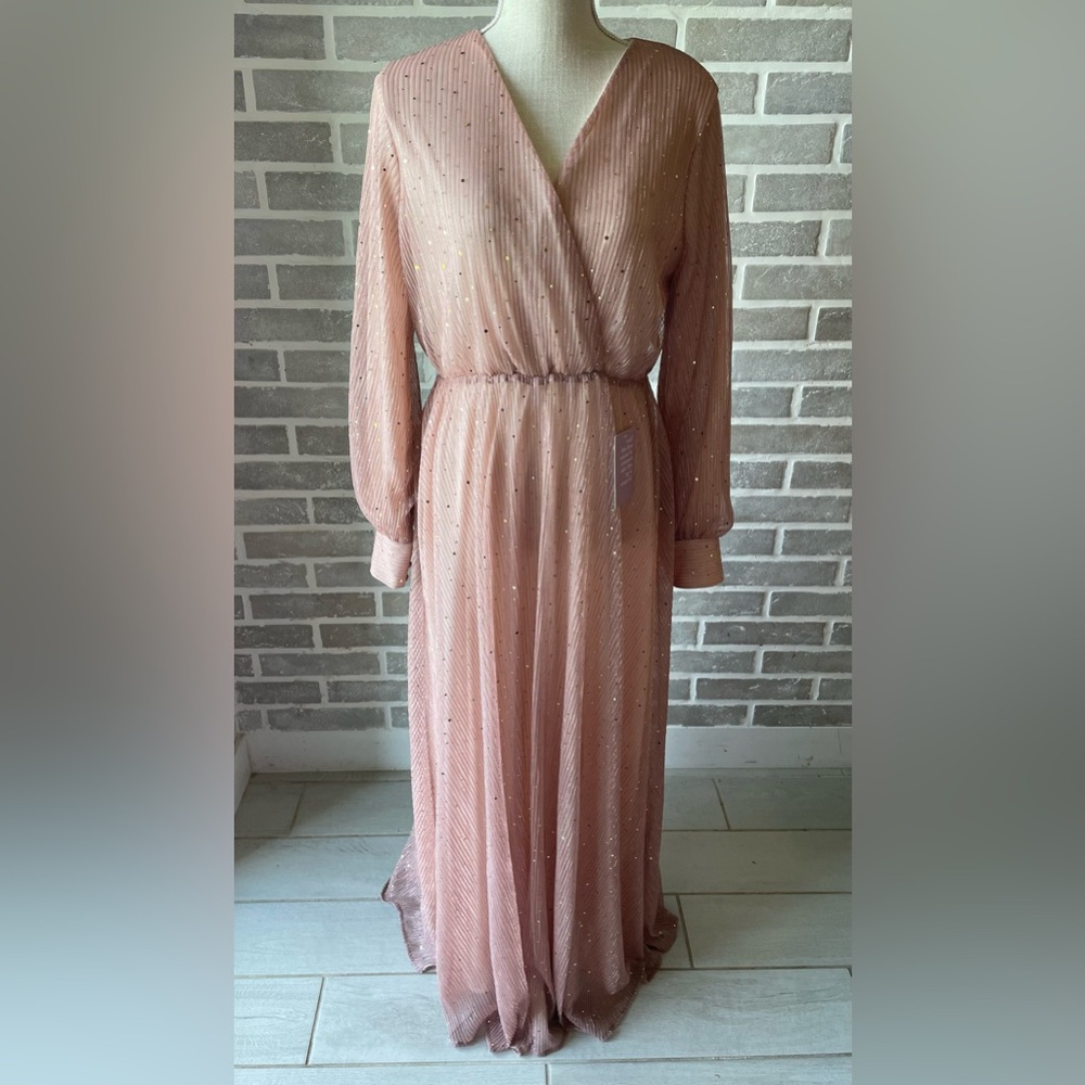 ✨DM Fashion Dress Jasmine Pink Champagne Sequin Gown ✨